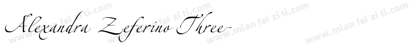 Alexandra Zeferino Three字体转换